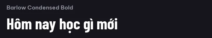 Font Barlow Condensed Bold