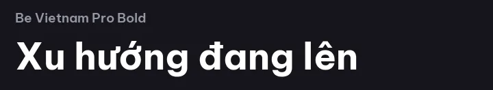 Font Be Vietnam Pro Bold