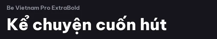 Font Be Vietnam Pro ExtraBold