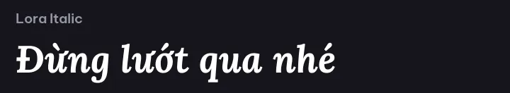 Font Lora Italic
