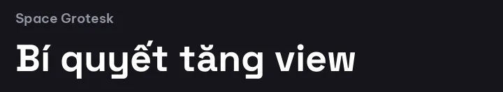 Font Space Grotesk